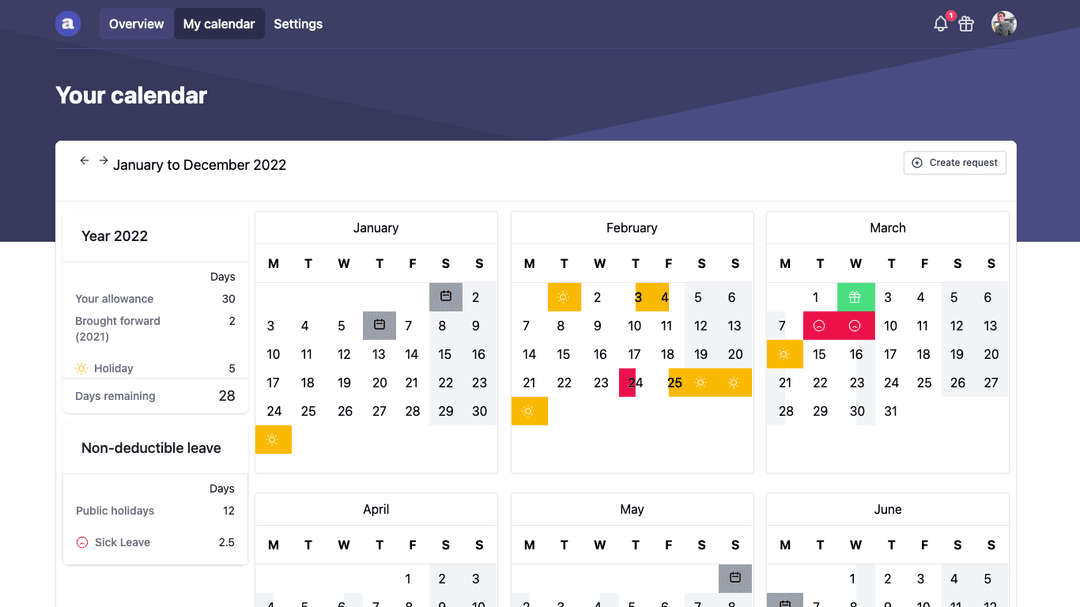 Individual Calendars