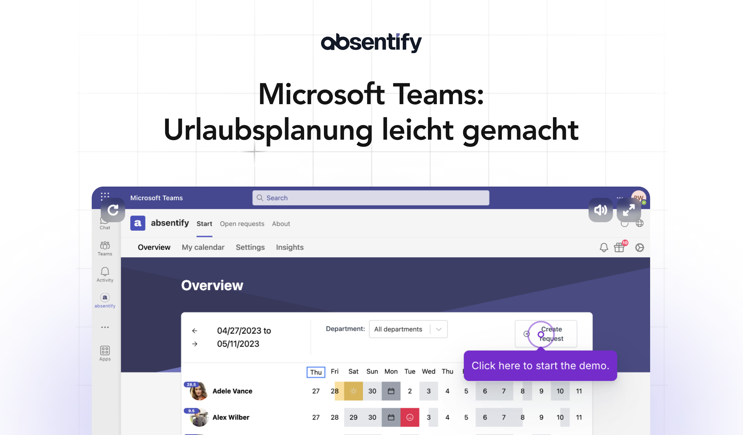 Microsoft Teams: Urlaubsplanung leicht gemacht
