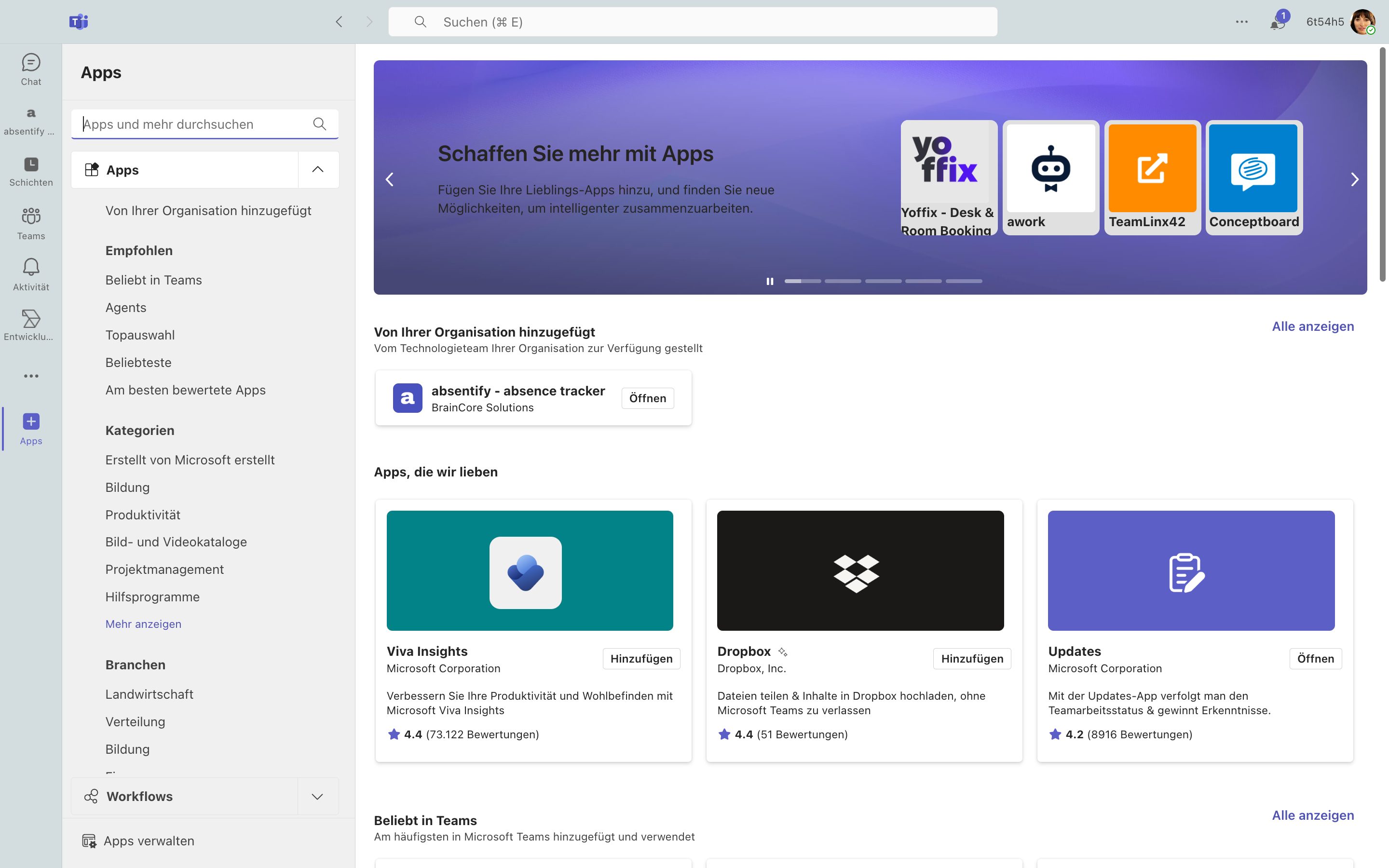 Erweiterungen, Apps & Bots