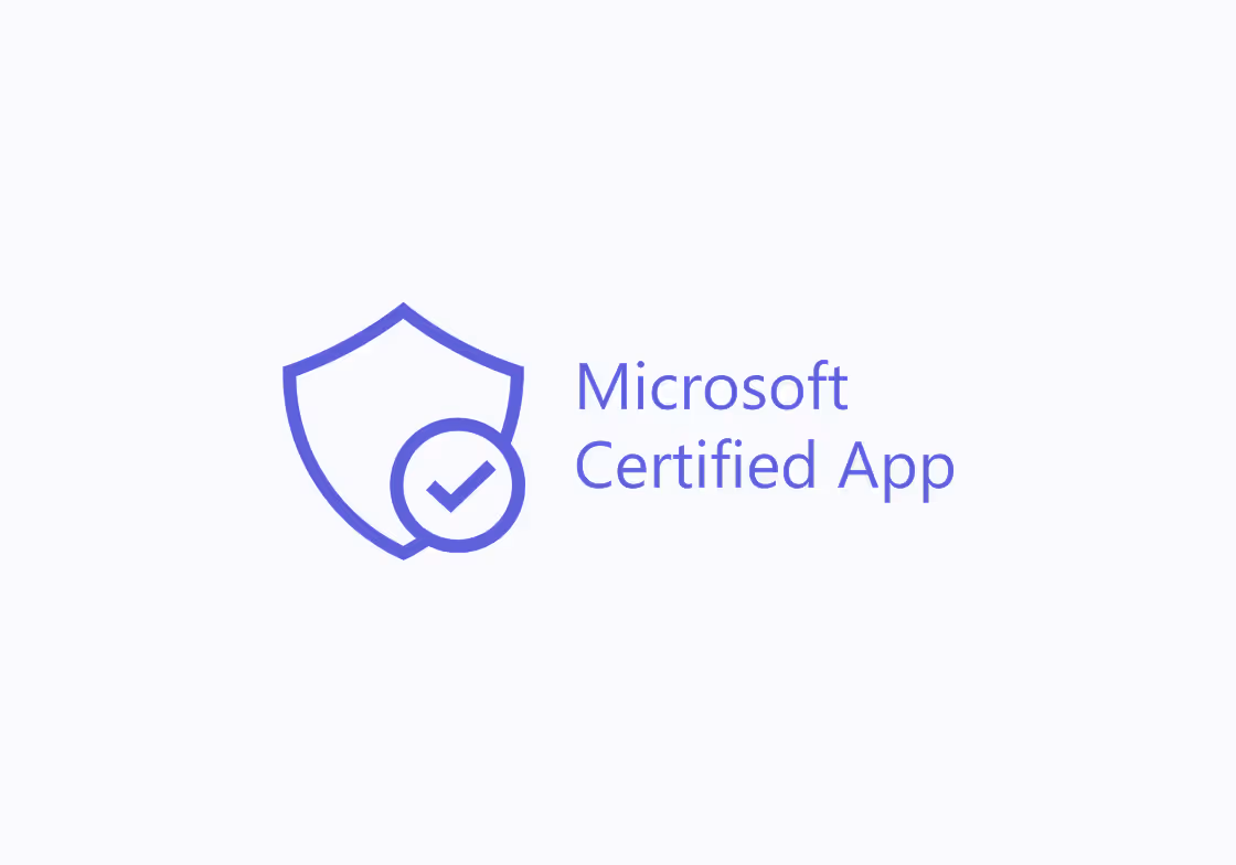 Certified by Microsoft - ready for immediate approval