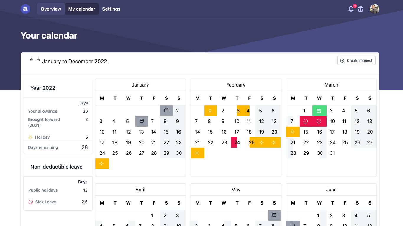 Individual Calendars