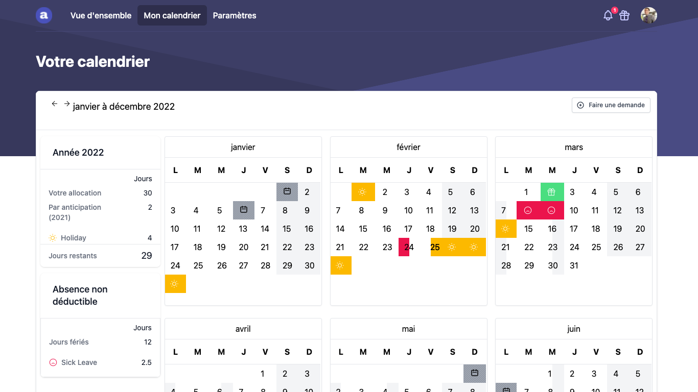 Individual Calendars